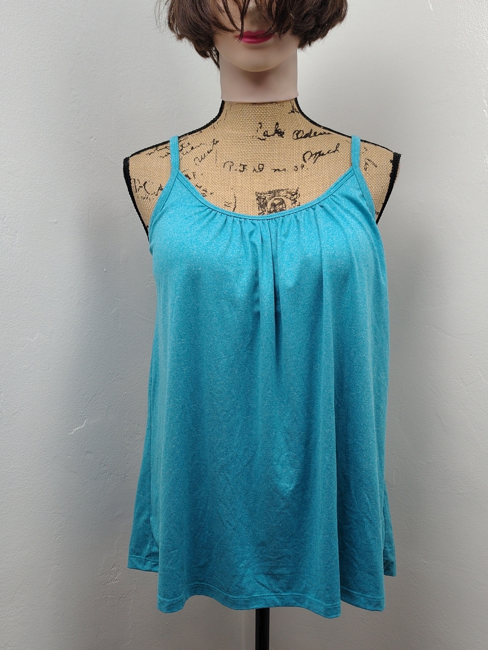 32 Degrees Cool Women’s Blue Spaghetti Strap Tank Top with Bra Size Large